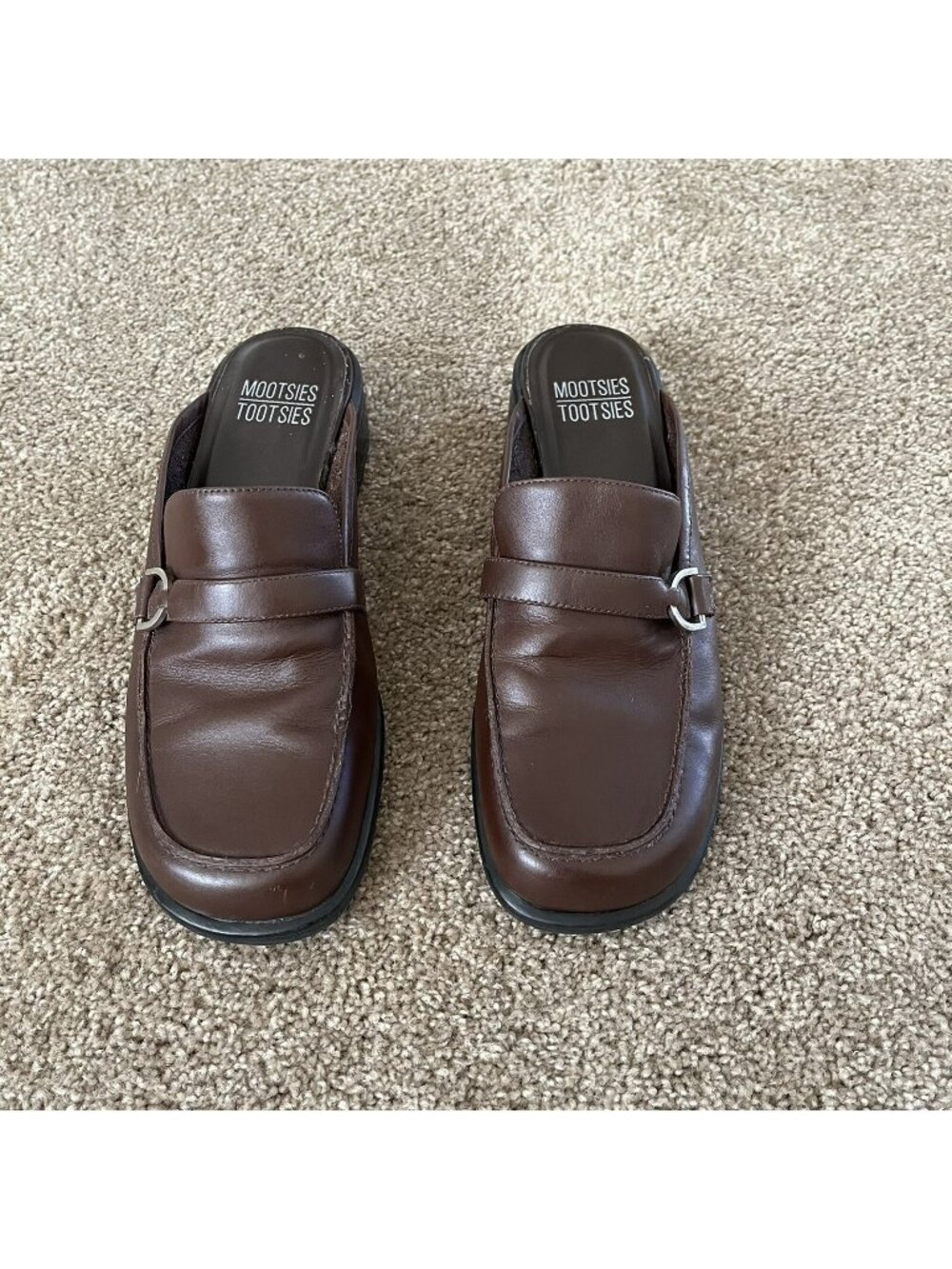 Mootsies Tootsies Brown Leather Oriole Slip On Loafers